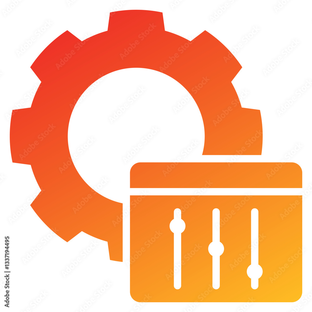 Poster configuration glyph gradient icon