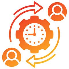 Shift Glyph Gradient Icon