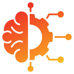 Machine Learning Glyph Gradient Icon