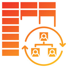 Reorganization Glyph Gradient Icon