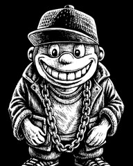 vector image of a doodle-style reference point