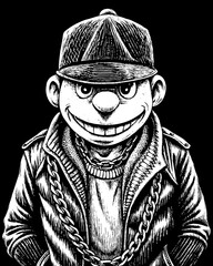 vector image of a doodle-style reference point