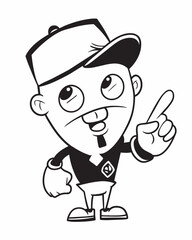 vector image of a doodle-style reference point