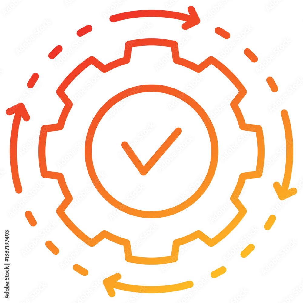 Poster operation line gradient icon