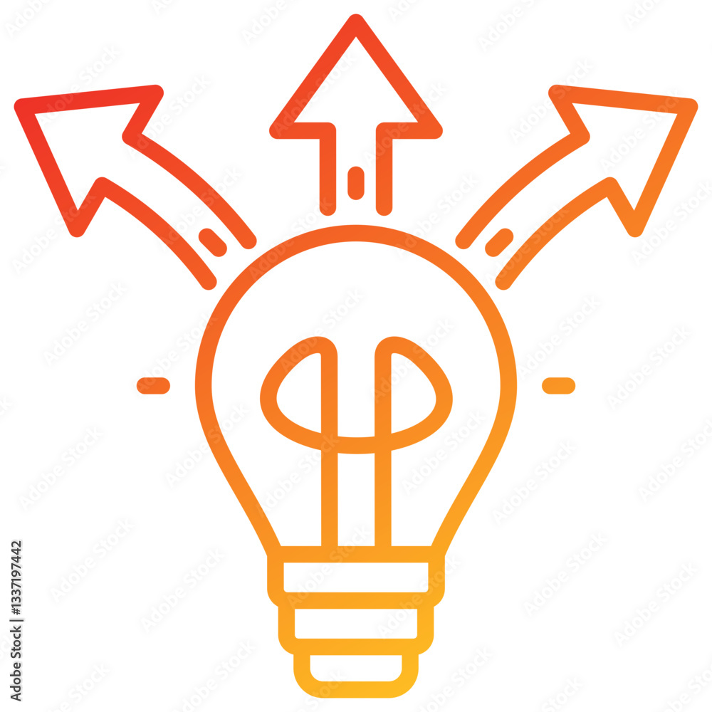 Poster Pivoting Line Gradient Icon