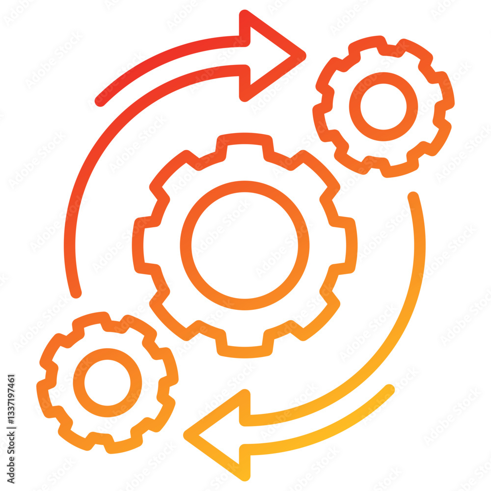 Poster change line gradient icon