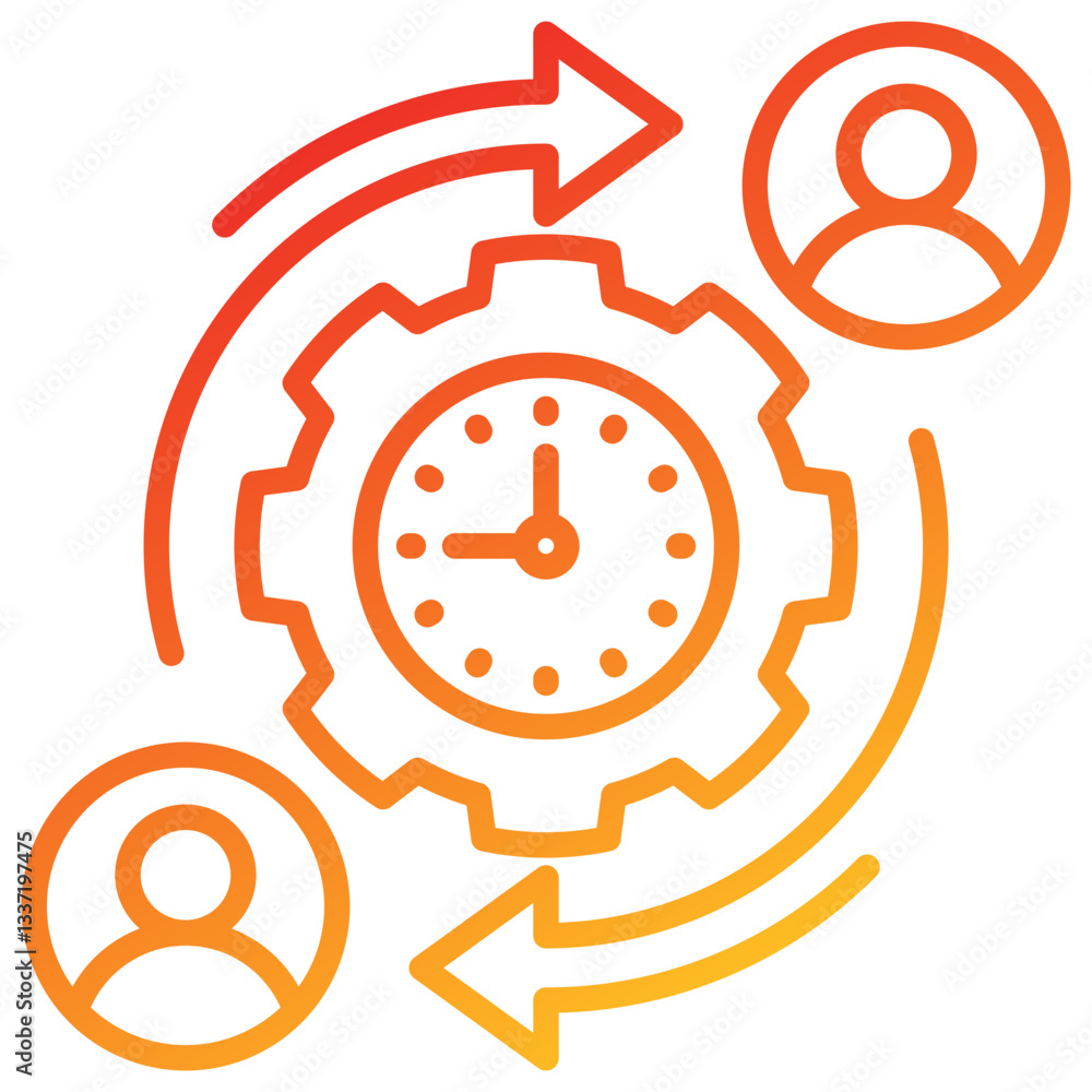 Poster shift line gradient icon