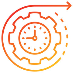 Long Term Line Gradient Icon