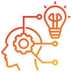 Critical Thinking Line Gradient Icon