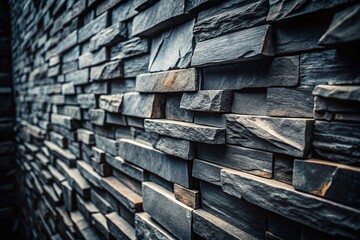 Minimalist Dark Gray Rock Wall Texture: Abstract Stone Background