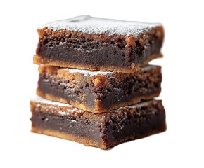 chocolate cake on white background