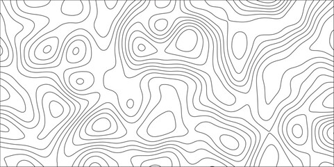  Abstract topographic contour line pattern. Minimalist black and white elevation map design. Geographic terrain background. Modern wavy curves texture. Seamless topography illustration for maps