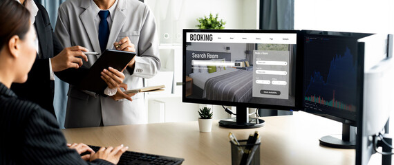 Online hotel accommodation booking website provide brisk reservation system . Travel technology...