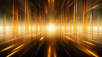 Light golden gradient neon, orange,  game design, gradient studio room abstract, banner, background, angle view, no people, glow, ai