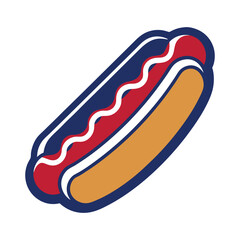 hot dog and mustard vector illustration