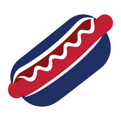 hot dog and mustard vector illustration