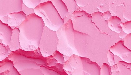 Obraz premium Abstract pink concrete form, textured surface, geometric shapes, abstract art, painted concrete