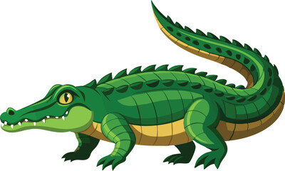 Obraz premium A wild animal Crocodile vector art illustration