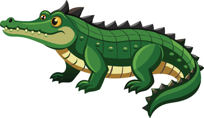 Obraz premium A wild animal Crocodile vector art illustration