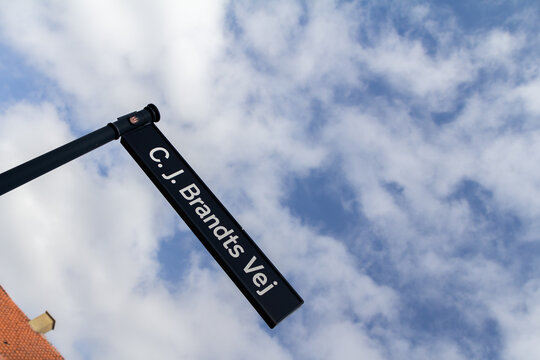 A street sign in Copenhagen marking the road &ldquo;S. J. Brands Vej.&rdquo;