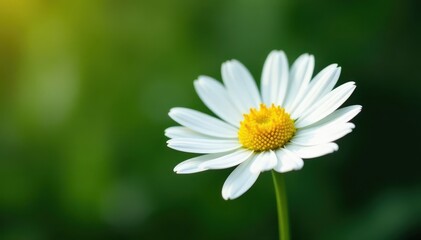 Single chamomile blossom, vibrant yellow disc florets , flower, bright, summer