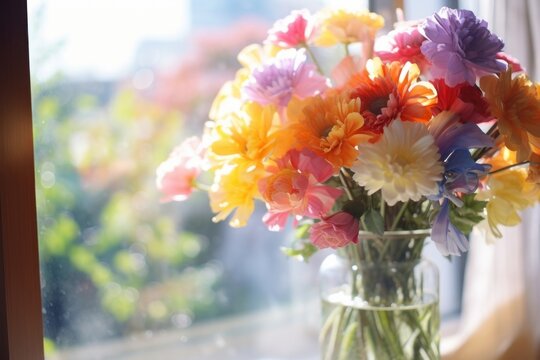 Flower windowsill plant flower bouquet.