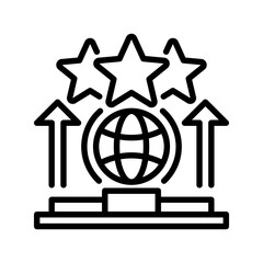 Website Ranking line icon. linear style sign for mobile concept and web design. Outline vector icon. Symbol, logo illustration. Vector graphic