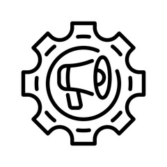 Marketing Automation line icon. linear style sign for mobile concept and web design. Outline vector icon. Symbol, logo illustration. Vector graphic