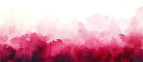 Obraz premium Pink and red watercolor cloudscape