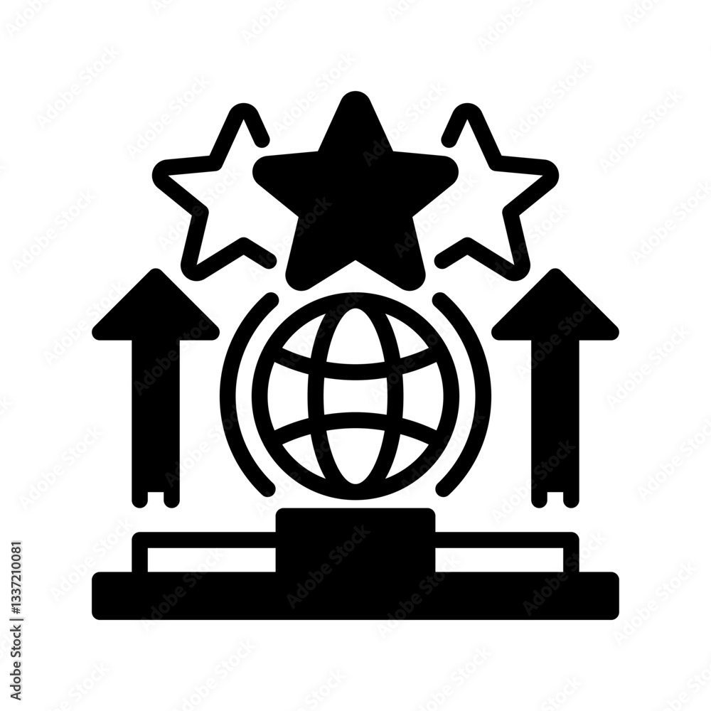 Poster website ranking line icon. linear style sign for mobile concept and web design. outline vector icon.