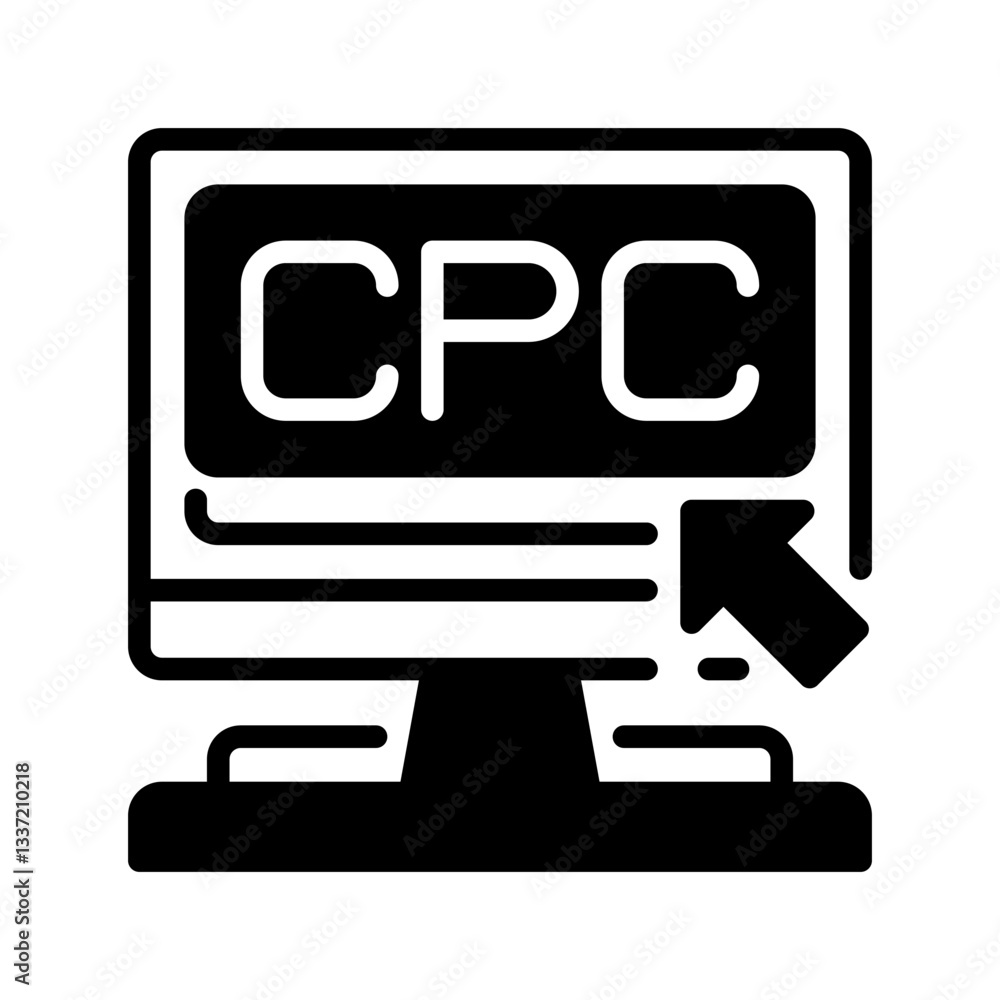 Aufkleber pay per click ppc line icon. linear style sign for mobile concept and web design. outline vector ico