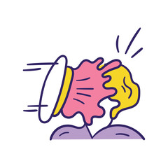 Food Prank color line doodle icon with white background vector stock illustration