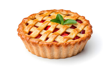 Apple pie isolated on a white background
