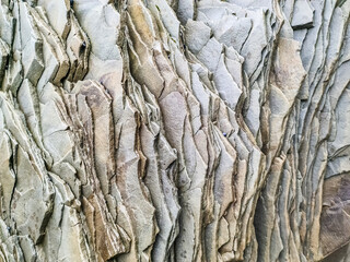 Basalt rock formation creating a natural pattern in Iceland