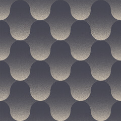 Fancy Elegant Retro Styled Seamless Pattern Trend Dot Work Abstract Vector Background. 50s 60s 70s Vintage Halftone Art Illustration for Fashionable Textile Print. Continuous Abstraction for Wallpaper