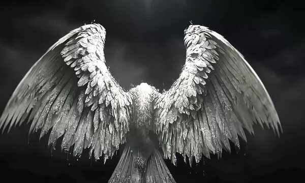 Majestic White Angelic Wings, Heavenly, Spiritual, Power, Flight, Grace