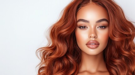 High-End Hair Care and Dye Concept with Perfect Wavy Hair