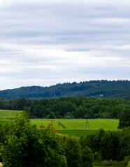 Obraz premium Mountainous landscape of Wiezyca in Poland