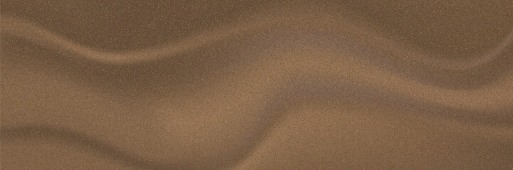 Chocolate and coffee powder, scattered cocoa on a light background. Particles of earth and dust. Brown sand texture.Top view of the cake.