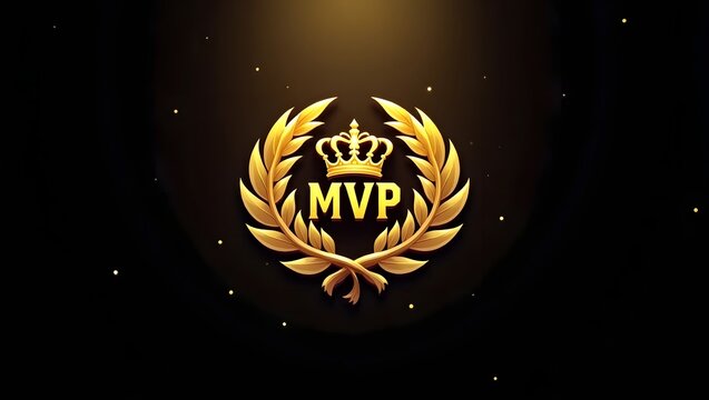 A beautiful MVP logo poster designed for mobile, PC and consoles, showcasing the excellence of the Most Valuable Player.