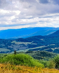 Fototapeta premium Beautiful view of Bieszczady mountains. Carpathians.