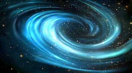 Fototapeta premium Minimalist Cosmic Background with Swirling Hues and Golden Specks