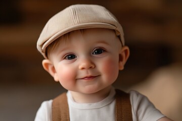 Baby boy portrait, sweet smile