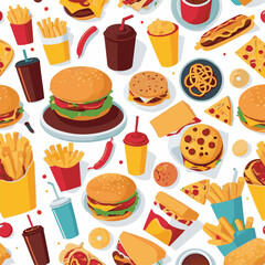 fastfood, fast, snack, food, meal, delicious, burger, lunch, background, dinner, american, meat, unhealthy, menu, restaurant, set, cheeseburger, junk, isolated, hamburger, fat, eat, sandwich, tasty, c