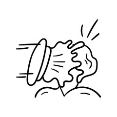 Food Prank line doodle icon with white background vector stock illustration