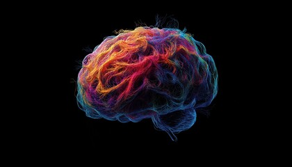 The Abstract Network Of The Human Brain: A Complex Plexus Of Neurons And Synapses Creating A Unique Cognitive Experience.
