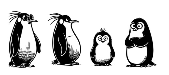 hand drawn vector illustration of a penguin © Kate