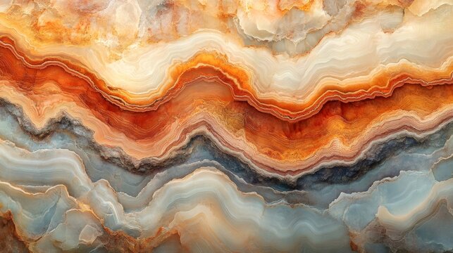 Wavy orange and grey pattern creating stunning abstract background