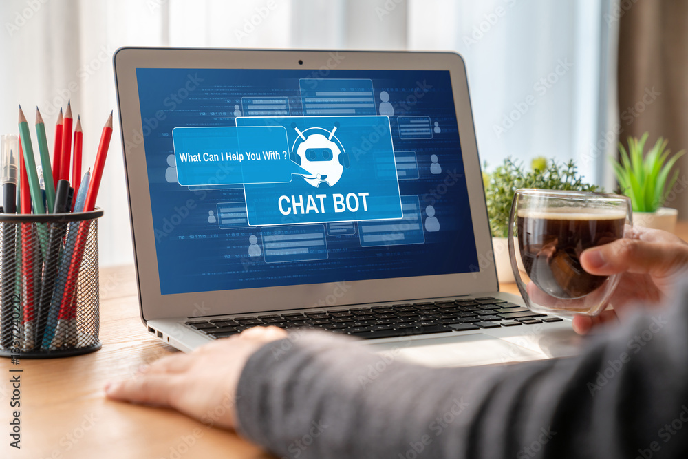 Poster chatbot software application for modish online business that automatically reply to customer questio