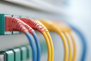 Precision Engineering in Color-Coded Wiring Detail on Control Board with Neat Cable Management